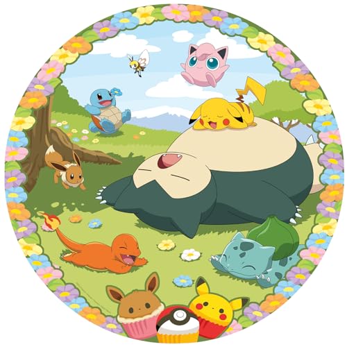 Ravensburger Puzzle 12001131 - Blumige Pokémon - 500 Teile Pokémon Rundpuzzle für Erwachsene und Kinder ab 12 Jahren von Ravensburger