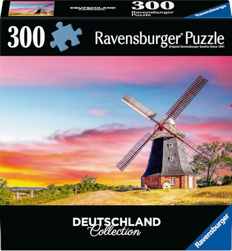 Ravensburger Puzzle 12001478 - Die Windmühle von Klütz - 300 Teile Puzzle Deutschland Collection für Erwachsene ab 14 Jahren Ravensburger Puzzle 12001478 - Die Windmühle von Klütz - 300 Teile Puzzle Deutschland Collection für Erwachsene ab 14 Jahren von Ravensburger