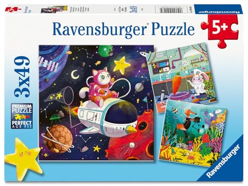 Ravensburger Puzzle - 12004048 Tierwissenschaftler - Puzzle für Kinder ab 5 Jahren, mit 3x49 Teilen Ravensburger Puzzle - 12004048 Tierwissenschaftler - Puzzle für Kinder ab 5 Jahren, mit 3x49 Teilen von Ravensburger