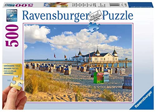 Ravensburger Puzzle 13652 - Strandkörbe in Ahlbeck - 500 Teile Puzzle für Erwachsene, Größere Teile für einfaches Puzzeln von Ravensburger