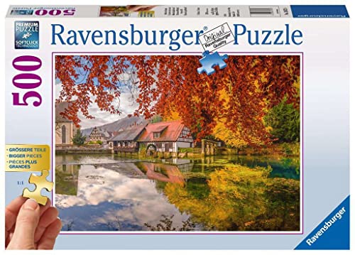 Ravensburger Puzzle 13672 - Mühle am Blautopf - 500 Teile Puzzle für Erwachsene, Größere Teile für einfaches Puzzeln von Ravensburger