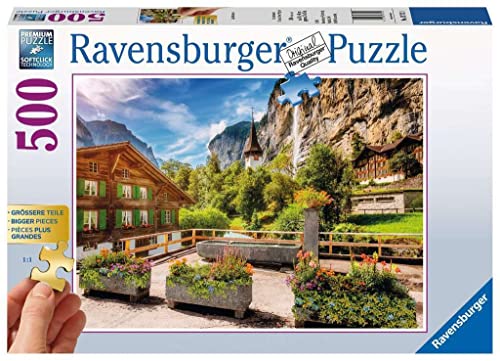 Ravensburger Puzzle 13712 - Lauterbrunnen - 500 Teile Puzzle für Erwachsene und Kinder ab 10 Jahren, Puzzle mit größeren Teilen Ravensburger Puzzle 13712 - Lauterbrunnen - 500 Teile Puzzle für Erwachsene und Kinder ab 10 Jahren, Puzzle mit größeren Teilen von Ravensburger
