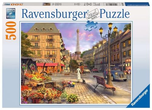 Ravensburger Puzzle 14683 - Spaziergang durch Paris - 500 Teile Puzzle für Erwachsene und Kinder ab 10 Jahren, Puzzle mit Stadt-Motiv von Ravensburger