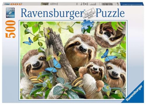 Ravensburger Puzzle 14790 - Faultier Selfie - 500 Teile Puzzle für Erwachsene und Kinder ab 10 Jahren, Puzzle mit Tier-Motiv von Ravensburger