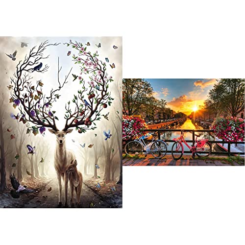 Ravensburger Puzzle 15018 - Magischer Hirsch - 1000 Teile Puzzle für Erwachsene und Kinder & 19606 - Fahrräder in Amsterdam - 1000 Teile Puzzle für Erwachsene und Kinder, 70 x 50 cm Ravensburger Puzzle 15018 - Magischer Hirsch - 1000 Teile Puzzle für Erwachsene und Kinder & 19606 - Fahrräder in Amsterdam - 1000 Teile Puzzle für Erwachsene und Kinder, 70 x 50 cm von Ravensburger