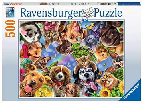 Ravensburger Puzzle 15042 - Unsere Lieblinge - 500 Teile Puzzle für Erwachsene und Kinder ab 10 Jahren, Tier-Puzzle mit Katzen und Hunden von Ravensburger
