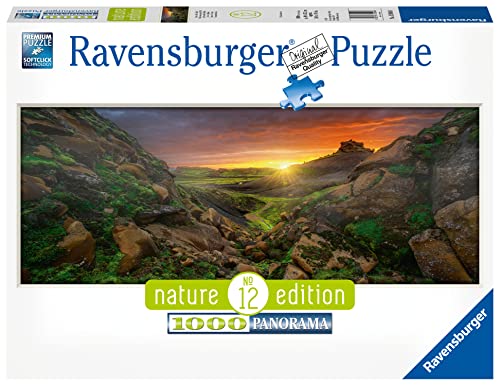 Ravensburger Puzzle 15094 - Sonne über Island - 1000 Teile Puzzle für Erwachsene und Kinder ab 14 Jahren, Landschaftspuzzle im Panorama-Format von Ravensburger
