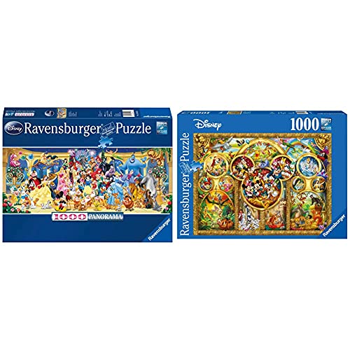 Ravensburger Puzzle 15109 - Disney Gruppenfoto - 1000 Teile Puzzle, Disney Puzzle im Panorama-Format & Puzzle 15266 - Die schönsten Disney-Themen - 1000 Teile Puzzle, Disney Puzzle Ravensburger Puzzle 15109 - Disney Gruppenfoto - 1000 Teile Puzzle, Disney Puzzle im Panorama-Format & Puzzle 15266 - Die schönsten Disney-Themen - 1000 Teile Puzzle, Disney Puzzle von Ravensburger