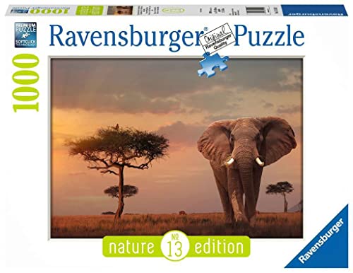 Ravensburger Puzzle 15159 - Elefant in Masai Mara Nationalpark - 1000 Teile Puzzle für Erwachsene und Kinder ab 14 Jahren, Puzzle mit Elefanten von Ravensburger