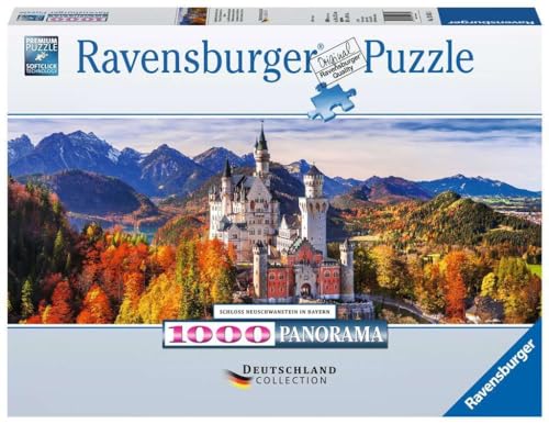 Ravensburger Puzzle 15161 - Schloss in Bayern - 1000 Teile Puzzle für Erwachsene und Kinder ab 14 Jahren, Puzzle von Schloss Neuschwanstein im Panorama-Format von Ravensburger