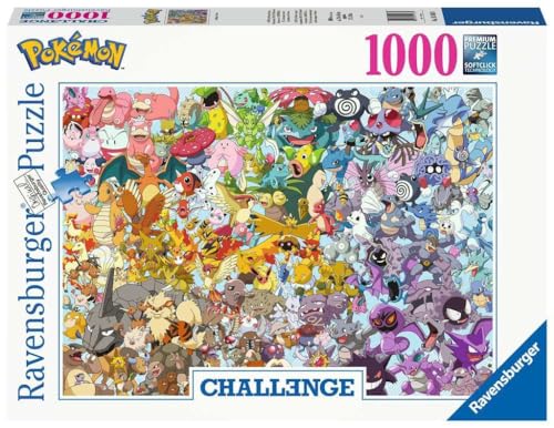 Ravensburger Puzzle 1000 Teile, Challenge Pokémon - Alle 150 Pokémon der 1. Generation als herausforderndes Puzzle ab 14 Jahren, Pokémon Puzzle, Pokémon Geschenk von Ravensburger