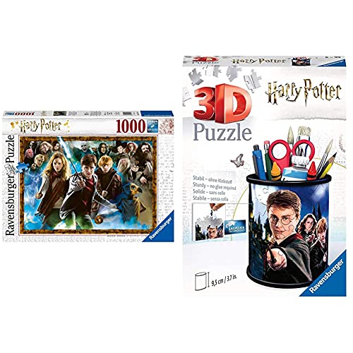 Ravensburger Puzzle 15171 - Der Zauberschüler Harry Potter - 1000 Teile Puzzle für Erwachsene und Kinder ab 14 Jahren, Harry Potter Fanartikel & 3D Puzzle 11154 - Utensilo - Harry Potter - 54 Teile von Ravensburger