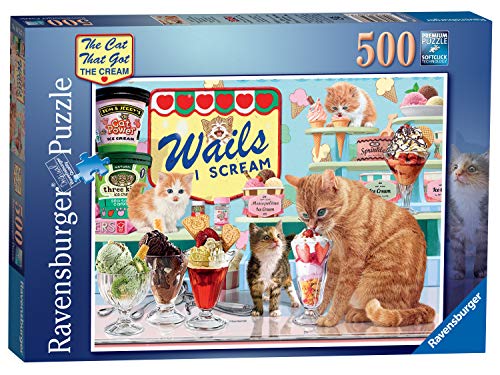 Ravensburger Puzzle Cat That Got The Cream 500 Teile für Erwachsene und Kinder ab 10 Jahren von Ravensburger