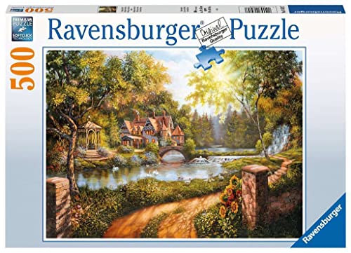 Ravensburger Puzzle 16582 - Cottage am Fluß - 500 Teile Puzzle für Erwachsene und Kinder ab 10 Jahren von Ravensburger