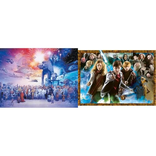 Ravensburger Puzzle 16701 - Star Wars Universum & 15171 - Der Zauberschüler Harry Potter - 2x1000 Teile Puzzle für Erwachsene und Kinder ab 14 Jahren von Ravensburger