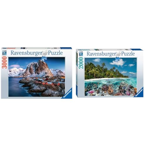 Ravensburger Puzzle 17081 - Hamnoy & Puzzle 17441 Ein Tauchgang auf den Malediven - 2000 Teile Puzzle für Erwachsene und Kinder ab 14 Jahren Ravensburger Puzzle 17081 - Hamnoy & Puzzle 17441 Ein Tauchgang auf den Malediven - 2000 Teile Puzzle für Erwachsene und Kinder ab 14 Jahren von Ravensburger