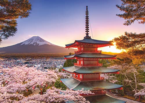 Ravensburger Puzzle 17090 Kirschblüte in Japan 1000 Teile Puzzle, Landschaftspuzzle mit Japan-Motiv von Ravensburger
