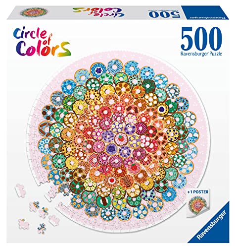 Ravensburger Puzzle 17346 - Circle of Colors Donuts - 500 Teile Rundpuzzle für Erwachsene und Kinder ab 12 Jahren von Ravensburger