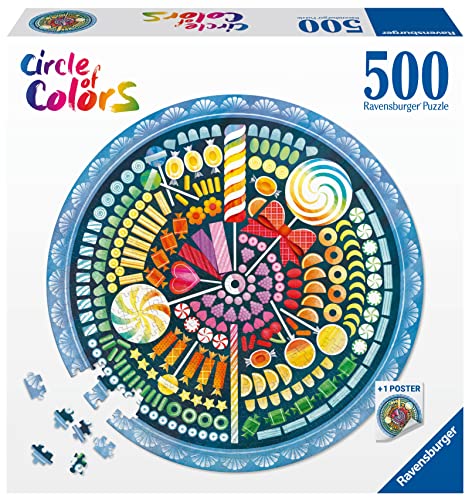 Ravensburger Puzzle 17350 - Circle of Colors Candy - 500 Teile Rundpuzzle für Erwachsene und Kinder ab 12 Jahren von Ravensburger