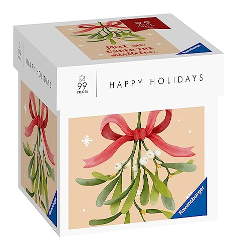 Ravensburger Puzzle 17358 - Happy Holidays - Meet me Under The Mistletoe - 99 Teile Puzzle Moment Weihnachtspuzzle, kleines Puzzle von Ravensburger