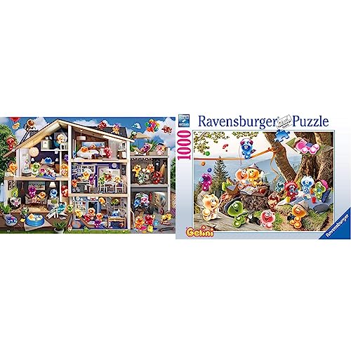 Ravensburger Puzzle 17434 - Gelini Puppenhaus - 5000 Teile Puzzle für Erwachsene und Kinder ab 14 Jahren, Gelini Puzzle & Puzzle 16750 Gelini - Auf zum Picknick 1000 Teile von Ravensburger