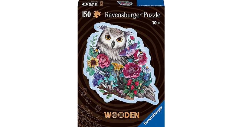 Ravensburger Puzzle 17511 - Geheimnisvolle Eule - konturgestanztes Holzpuzzle mit 150 Teilen, davon 15 individuelle Puzzleformen (Whimsies), Kinder und Erwachsene ab 10 Jahren  Kinder von Ravensburger