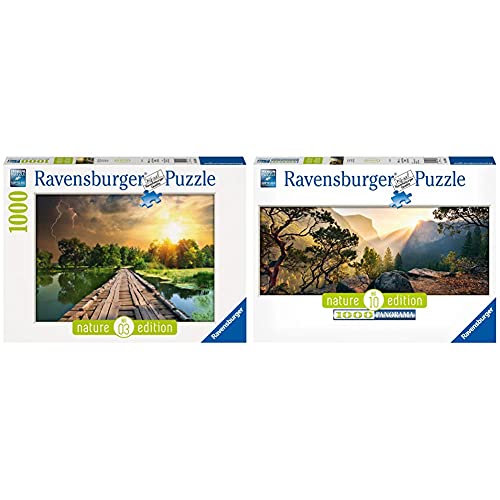 Ravensburger Puzzle 19538 - Mystisches Licht - 1000 Teile Puzzle, Natur-Aufnahme zum Puzzeln & Yosemite Park - 1000 Teile Puzzle für Erwachsene und Kinde, Landschaftspuzzle im Panorama-Format von Ravensburger