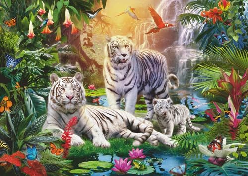 Ravensburger Puzzle 19947 - Die Familie der Weißen Tiger - 1000 Teile Puzzle für Erwachsene ab 14 Jahren von Ravensburger Puzzle