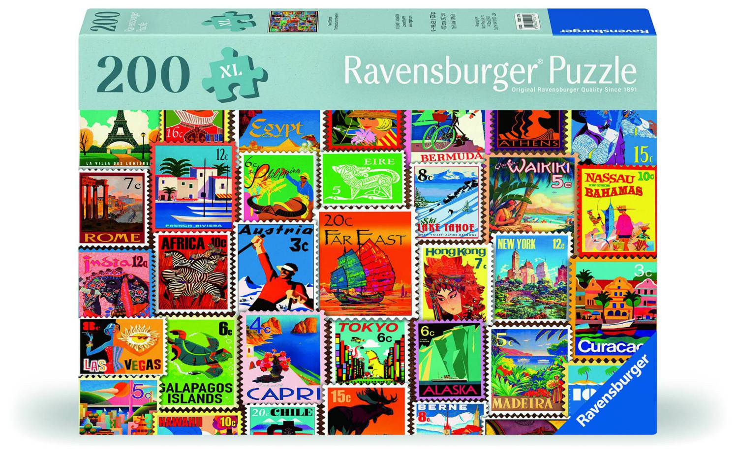 Ravensburger Puzzle 200 Teile - Briefmarken - Ravensburger Puzzle 200 Teile - Briefmarken - von Ravensburger