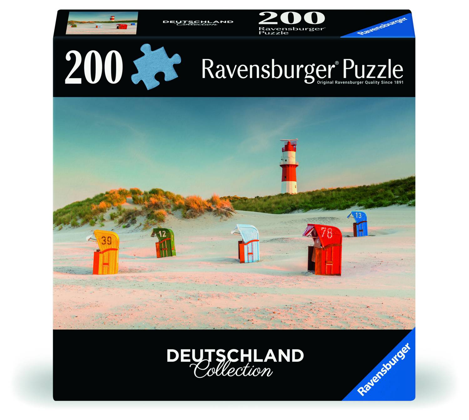 Ravensburger Puzzle 200 Teile - Leuchtturm hinter der Düne auf Borkum - von Ravensburger