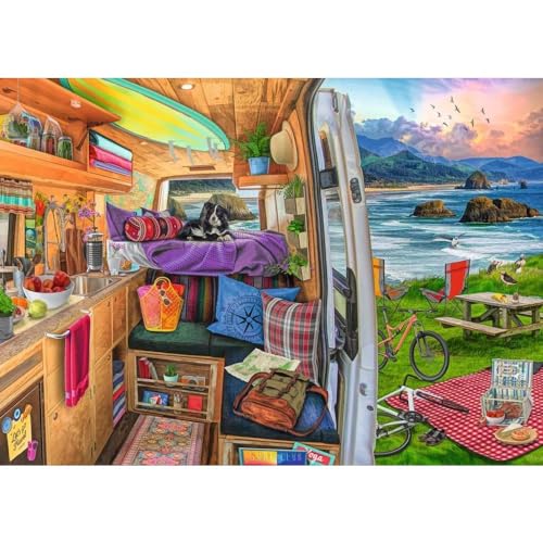Ravensburger Puzzle 2D 1000 elementów: Widok z kampera, Stary Design Ravensburger Puzzle 2D 1000 elementów: Widok z kampera, Stary Design von Ravensburger