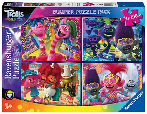 Ravensburger 5067 Trolls Puzzle 4 x 100 Bumper Pack, No Color von Ravensburger