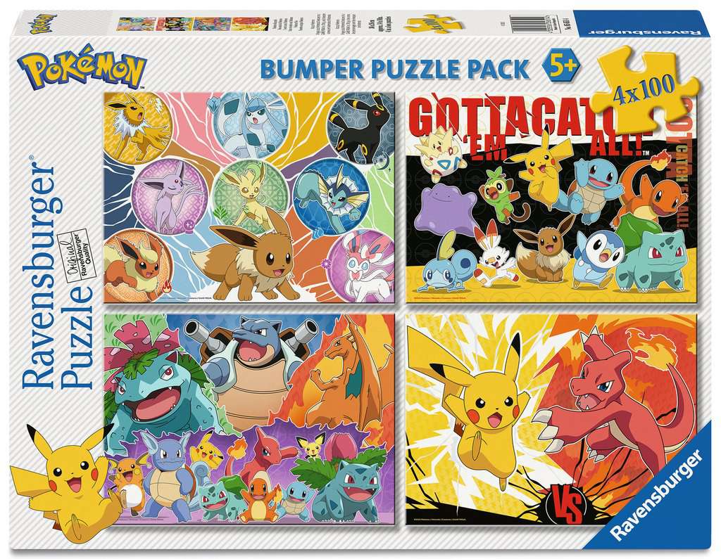 Ravensburger Puzzle 4 x 100 Teile XL - Pokémon Kumpels - von Ravensburger