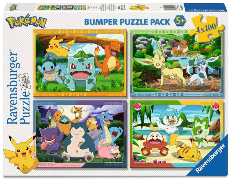 Ravensburger Puzzle 4 x 100 Teile XL - Pokemon - Ravensburger Puzzle 4 x 100 Teile XL - Pokemon - von Ravensburger