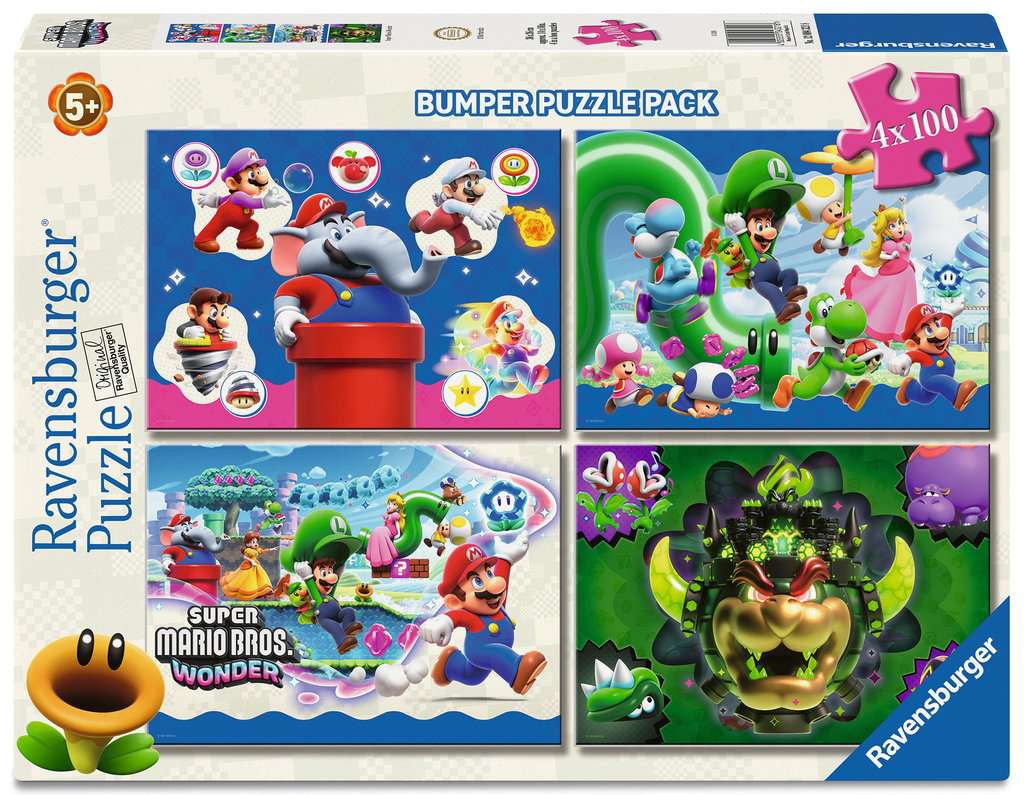 Ravensburger Puzzle 4 x 100 Teile XL - Super Mario Bros. Wonder - Ravensburger Puzzle 4 x 100 Teile XL - Super Mario Bros. Wonder - von Ravensburger