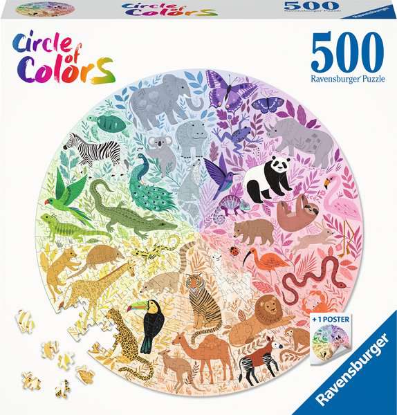 Ravensburger Puzzle 500 Teile – Circle of Colors – Animals  - von Ravensburger