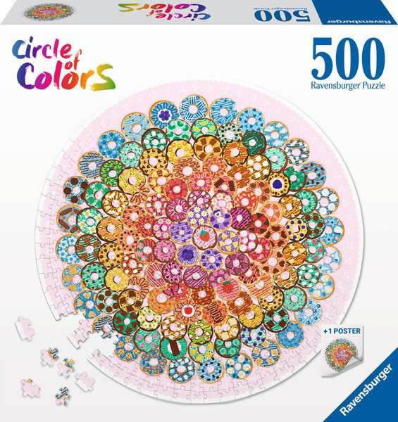 Ravensburger Puzzle 500 Teile – Circle of Colors - Donuts - von Ravensburger