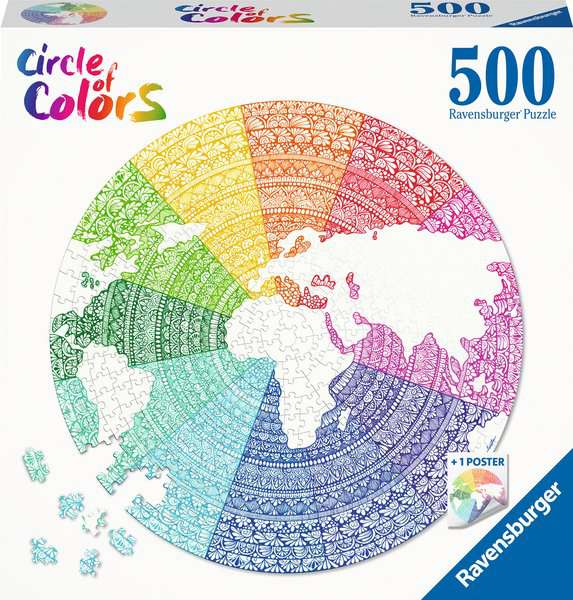 Ravensburger Puzzle 500 Teile – Circle of Colors – Mandala - von Ravensburger
