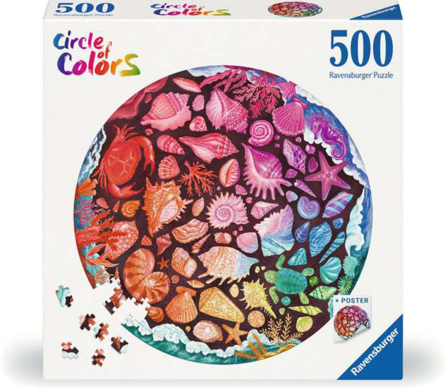 Ravensburger Puzzle 500 Teile – Circle of Colors – Seashells - von Ravensburger