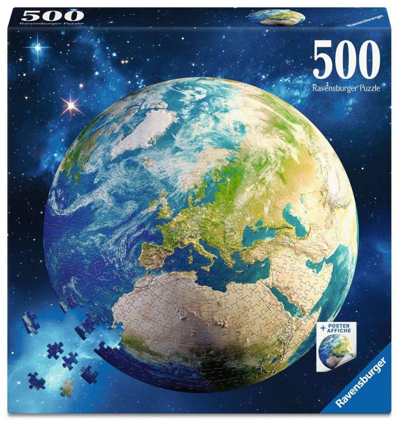 Ravensburger Puzzle 500 Teile - Die Erde (rund) - von Ravensburger