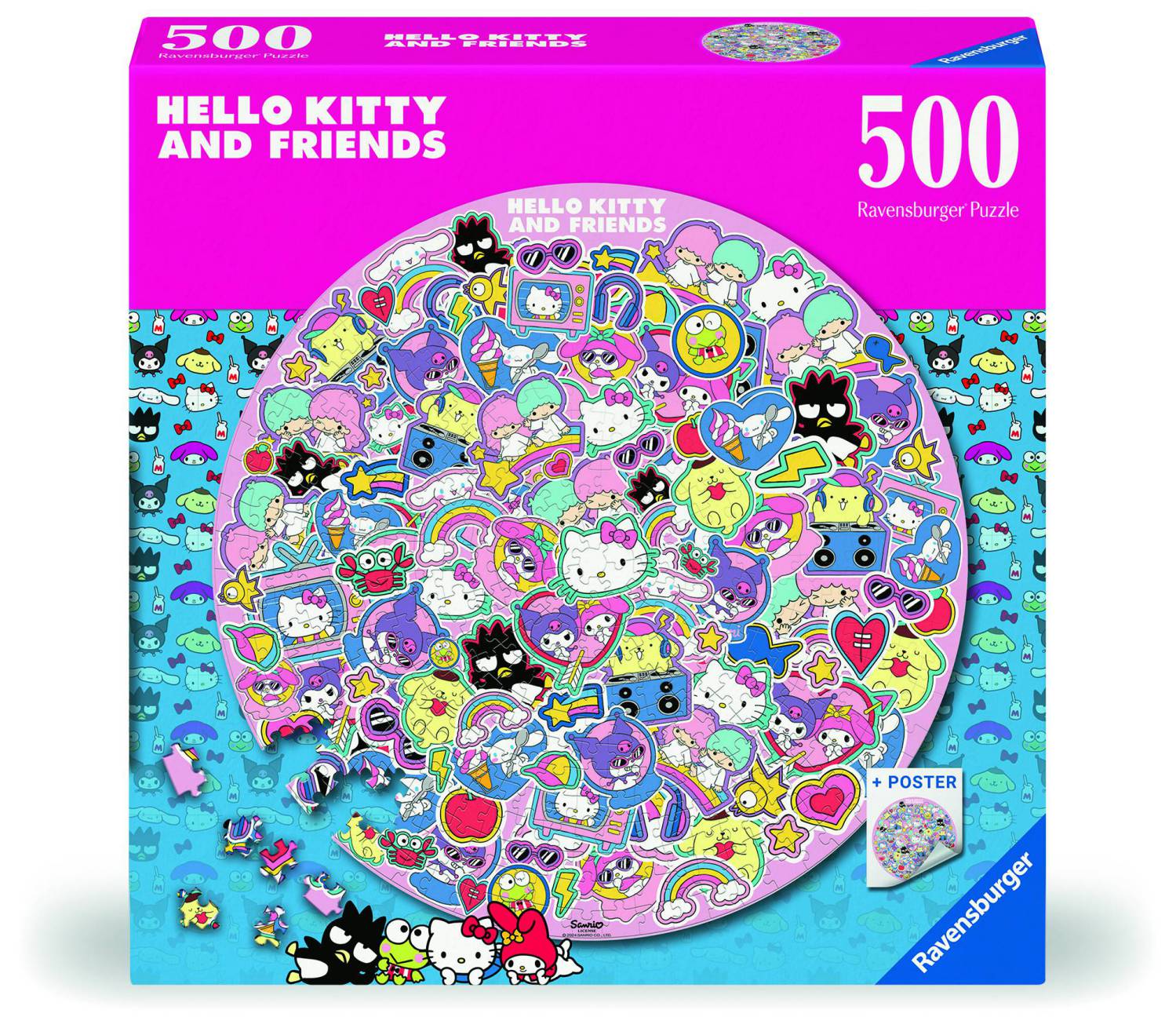 Ravensburger Puzzle 500 Teile - Hello Kitty and Friends - von Ravensburger