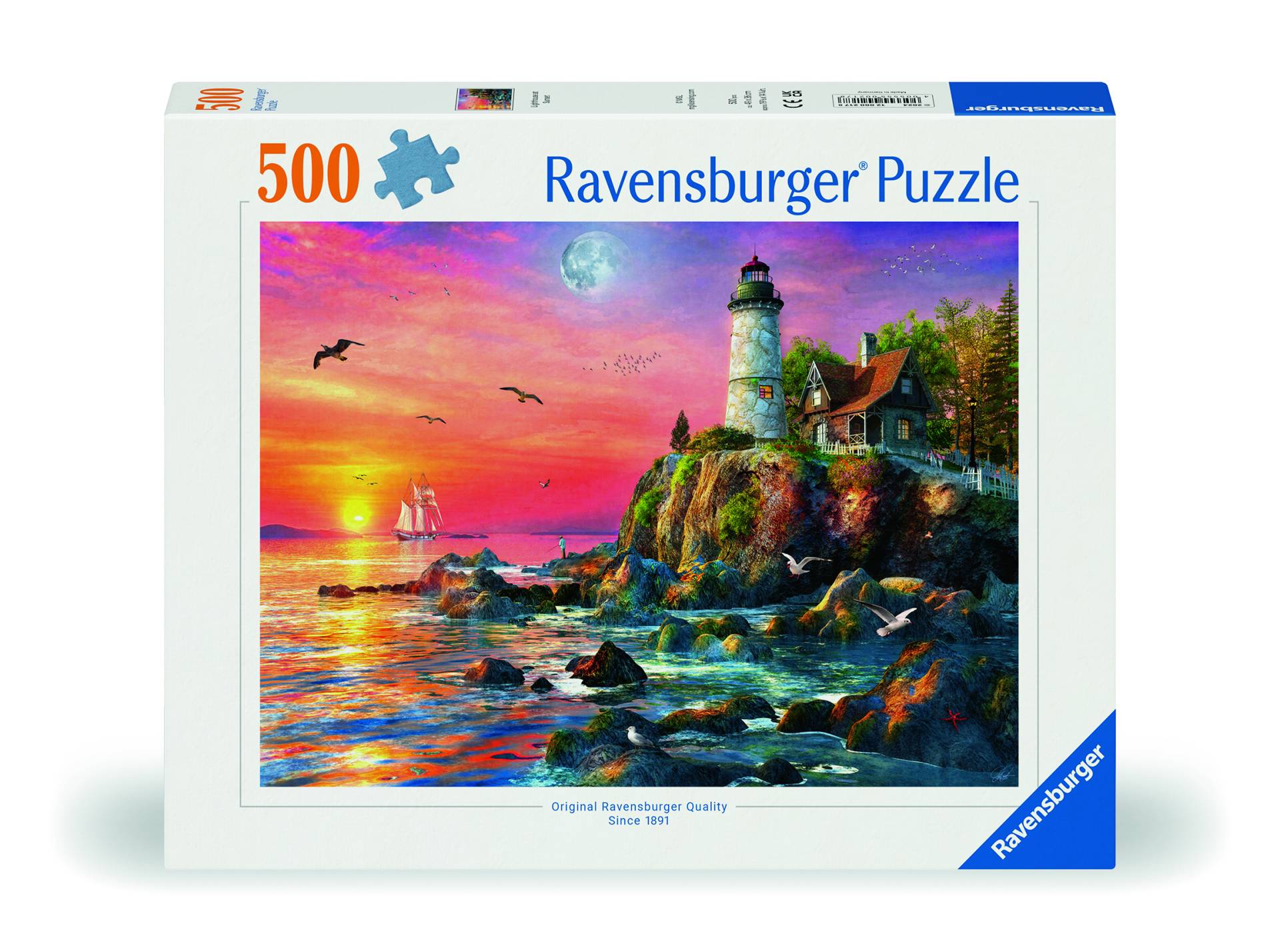 Ravensburger Puzzle 500 Teile – Leuchtturm am Abend - Ravensburger Puzzle 500 Teile – Leuchtturm am Abend - von Ravensburger