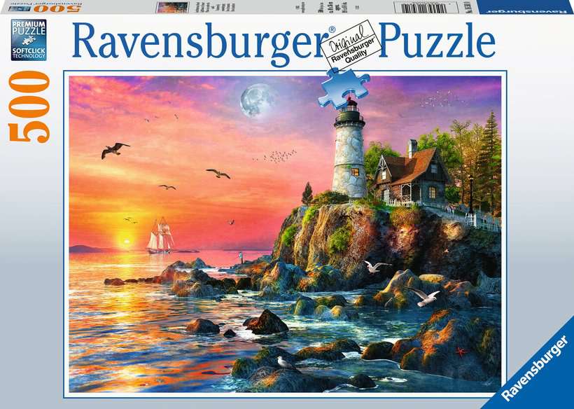 Ravensburger Puzzle 500 Teile – Leuchtturm am Abend - Ravensburger Puzzle 500 Teile – Leuchtturm am Abend - von Ravensburger