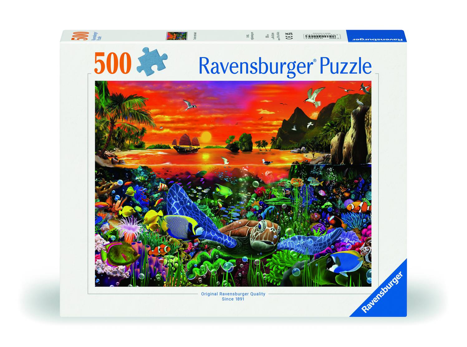 Ravensburger Puzzle 500 Teile - Schildkröte im Riff - von Ravensburger