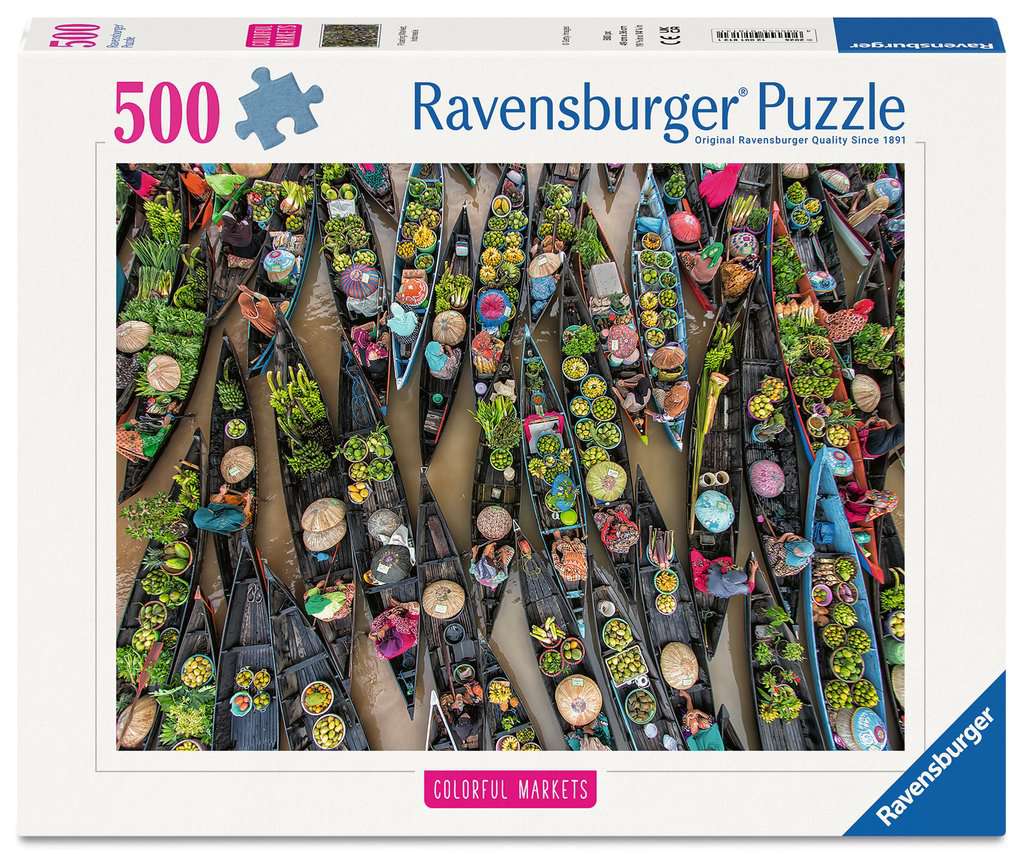 Ravensburger Puzzle 500 Teile - Schwimmender Markt (Indonesien) - von Ravensburger