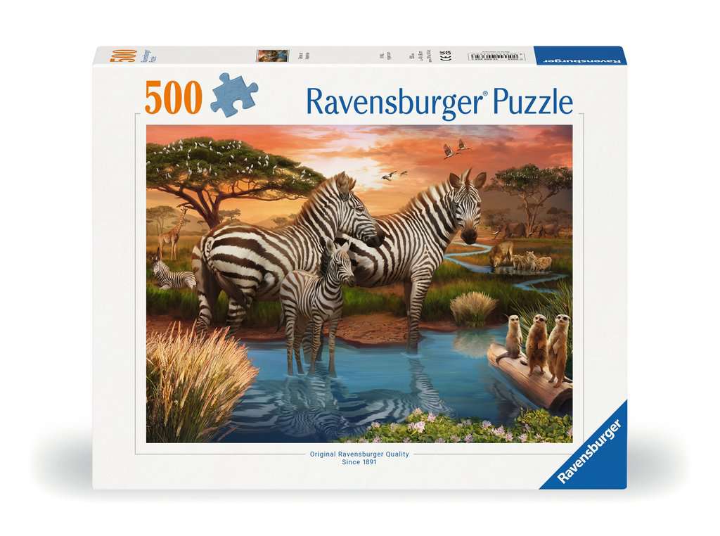 Ravensburger Puzzle 500 Teile - Zebras am Wasserloch - Ravensburger Puzzle 500 Teile - Zebras am Wasserloch - von Ravensburger