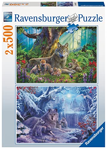 Ravensburger Puzzle 80553 - Wölfe - 2x 500 Teile Puzzle für Erwachsene und Kinder ab 12 Jahren von Ravensburger