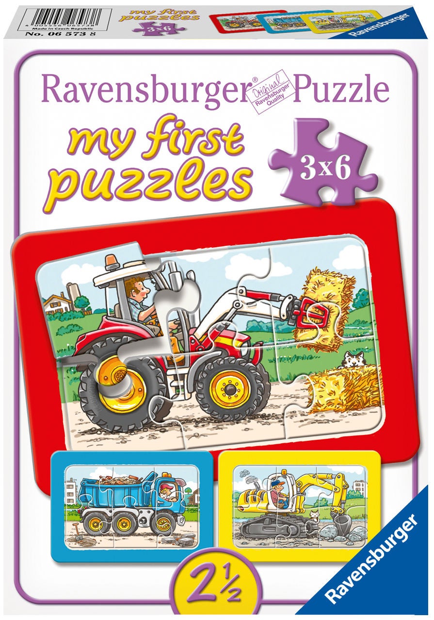 Ravensburger Puzzle Arbeitsfahrzeuge 3x6 Teile Ravensburger Puzzle Arbeitsfahrzeuge 3x6 Teile von Ravensburger