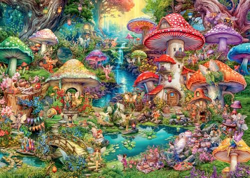 Ravensburger Puzzle Erwachsenenpuzzle 1000 Teile - Merry Mushroom Village von Ravensburger