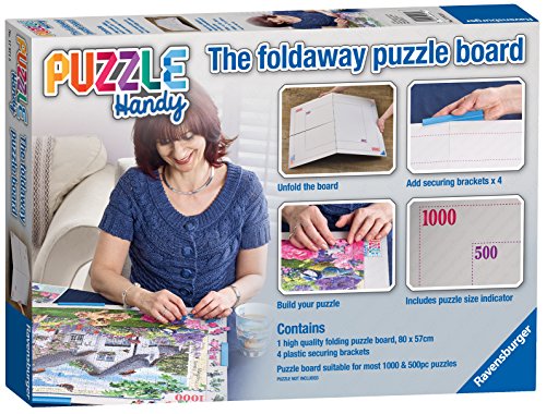 Ravensburger - Zubehör für Kinder- und Erwachsenenpuzzles 17971 - Faltbare Puzzleschale aus Pappe - Befestigungsklammern - Für Puzzles bis 1000 Teile - Zusammenbauen, Zusammenbauen, Aufbewahren von Ravensburger Puzzle